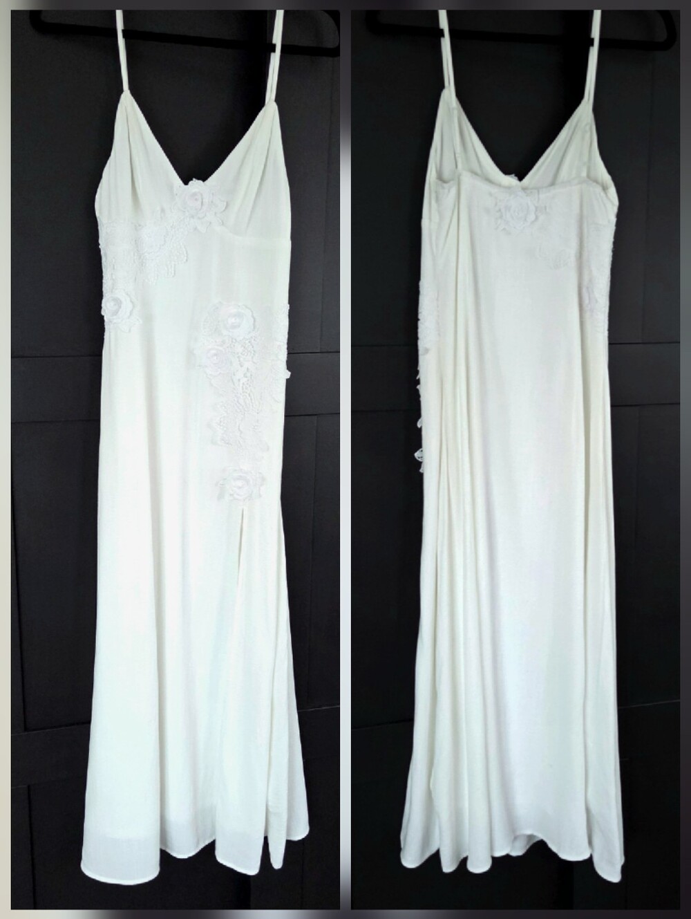 NWT Altar'd State Elba White Floral Applique Midi Dress - Small